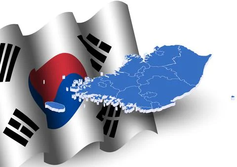 Korea flag vector illustration.  Stock Illustration