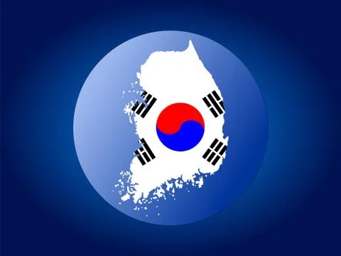 Korea globe Stock Illustration