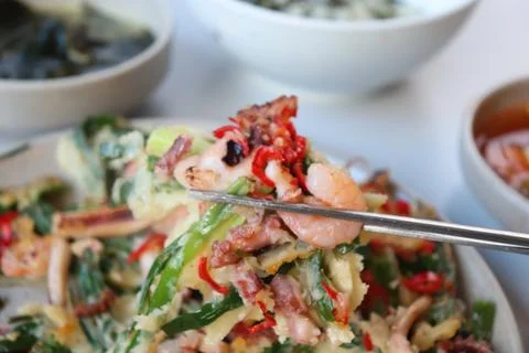 Korea Green Onion Pancake Foto stock