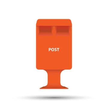Korea mail box for postage. Vector illustration isolated on white background  스톡 일러스트