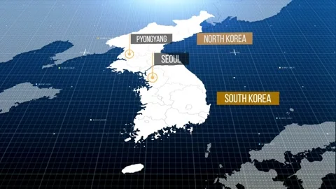 Korea map animation Stock Footage 274816421