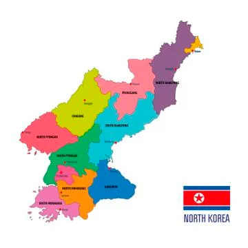 Korea map Stock Illustration