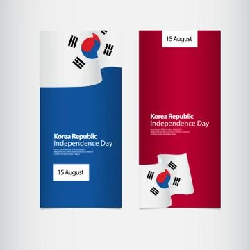 Korea Republic Independence Day Vector Template Design Illustration 스톡 일러스트