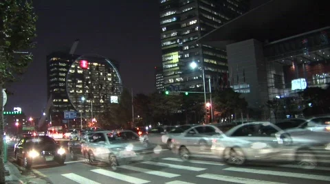 Korea traffic, timelapse Stock Footage 291597