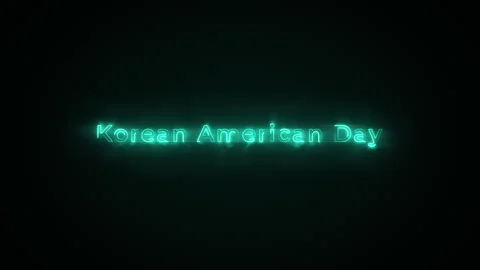 Korean American Day text animation 4k video. Stock Footage 295470026