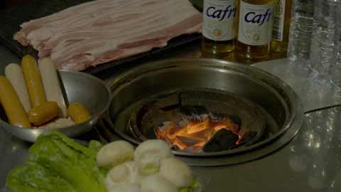 Korean barbeque at the camp Stock Footage 297160639