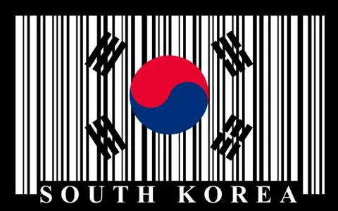 Korean barcode flag Stock Illustration