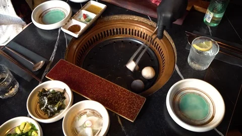 Korean BBQ 4K Stock Footage 303656194
