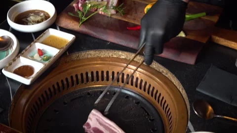 Korean BBQ 4K Stock Footage 303656250