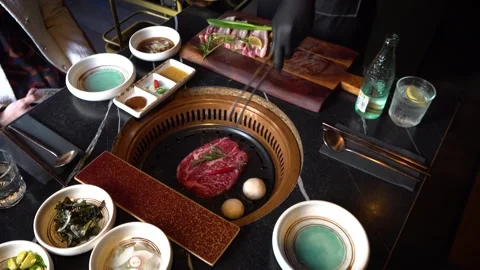 Korean BBQ 4K Stock Footage 303656894