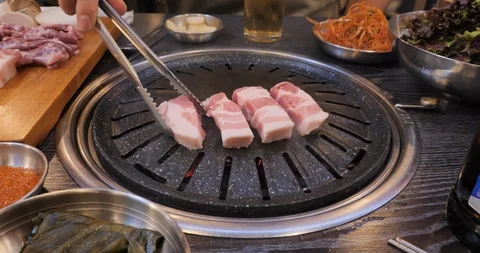 Korean BBQ Video stock 121195764