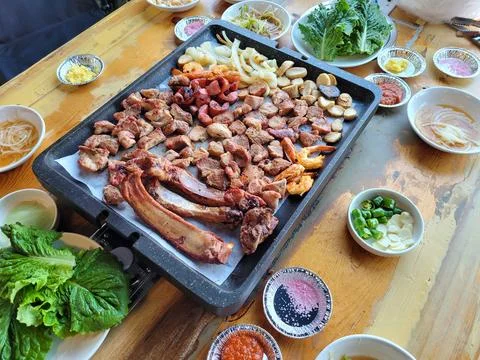 Korean bbq Foto stock