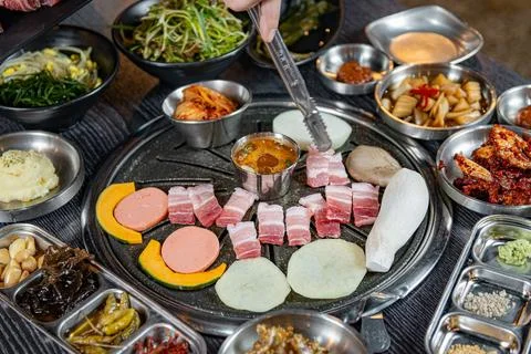 Korean bbq pork  Stock Photos