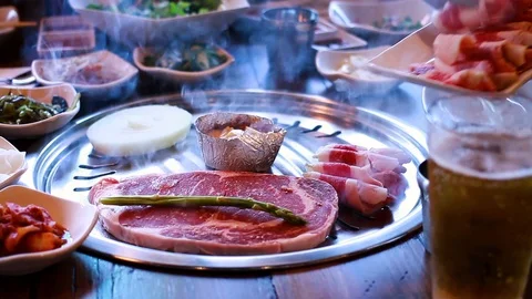 KOREAN BBQ RAW MEET 動画素材 91630974