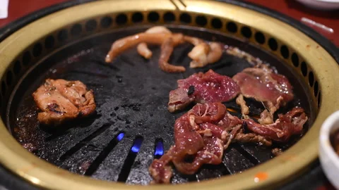 Korean BBQ resturant. Stock Footage 239514145
