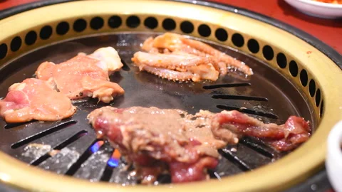 Korean BBQ resturant. Stock Footage 239514748