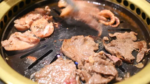Korean BBQ resturant. Stock Footage 239514787