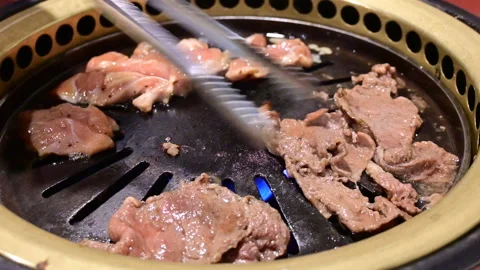 Korean BBQ resturant. Stock Footage 253694440