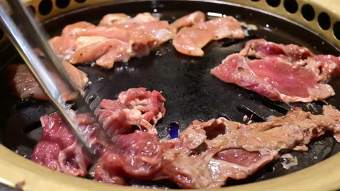 Korean BBQ resturant. Stock Footage 253694499