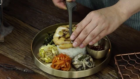 Korean Bibimbap Recipe Stock Footage 334280081