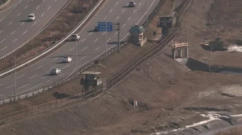Korean border DMZ Stock Footage 10586621