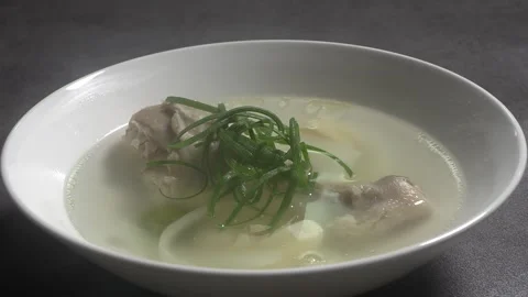 Korean chicken soup. Stock Footage 294004695
