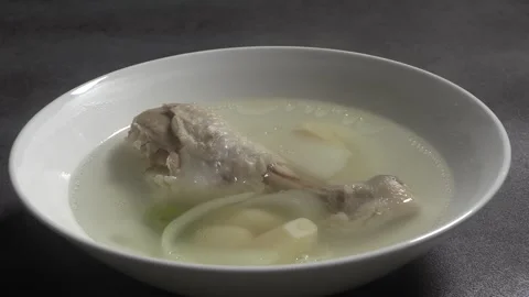 Korean chicken soup. Stock Footage 294004696
