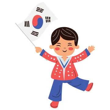 Korean constitution day vector flat illustration on the white background. Stock Illustration