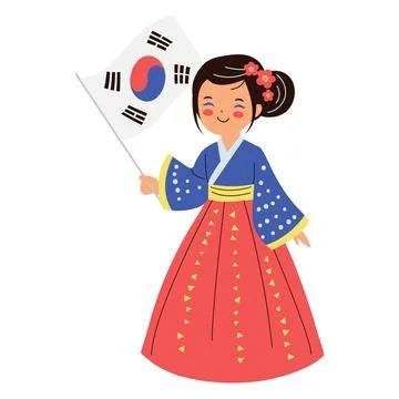 Korean constitution day vector flat illustration on the white background. Stock Illustration