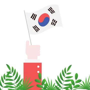 Korean constitution day vector flat illustration on the white background. Stock Illustration