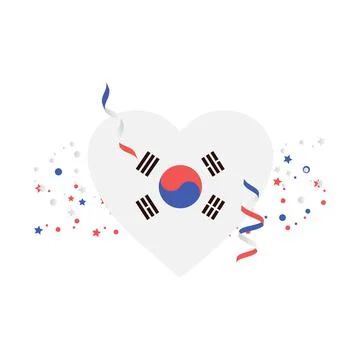Korean constitution day vector flat illustration on the white background Stock Illustration