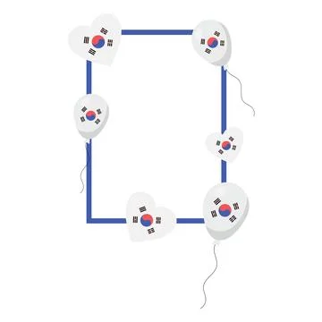 Korean constitution day vector flat banner with copy space Stock Illustration