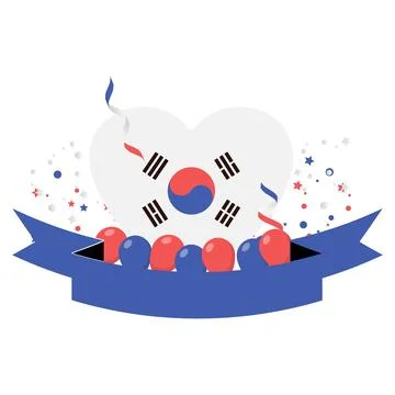 Korean constitution day vector flat banner with copy space Stock Illustration