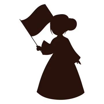 Korean constitution day vector silhouette illustration on the white backgroun Stock Illustration
