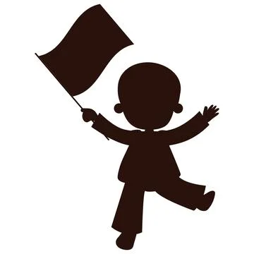 Korean constitution day vector silhouette illustration on the white backgroun Stock Illustration