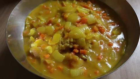 Korean curry rice Stock Footage 256741852