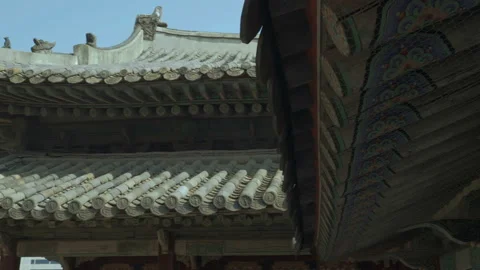 Korean eaves and roofs of old palaces Stock Footage 87000752