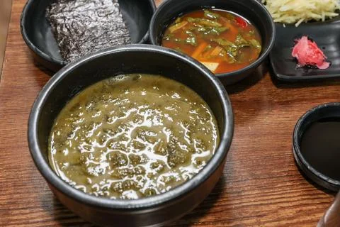 Korean eel soup 库存照片