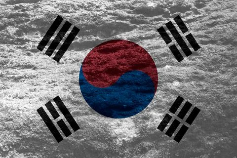 Korean flag texture as a background Stock Photos
