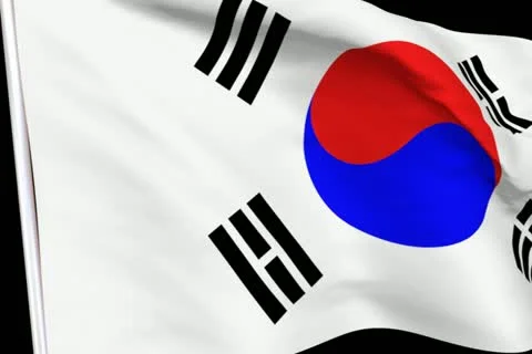 Korean Flag Transition Stock Footage 10870585