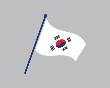 Korean flag vector illustration design Stock Illustration