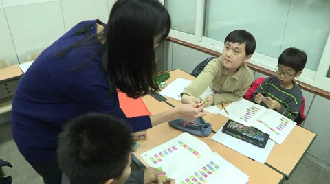 Korean mathematics class Video stock 33136698