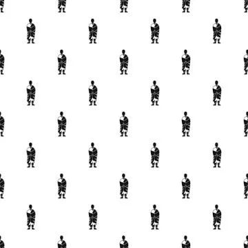Korean monk pattern, simple style イラスト素材