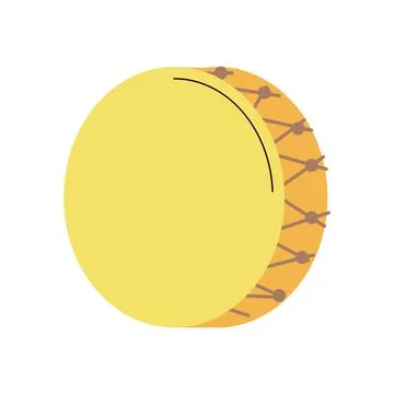 Korean national drum vector flat illustration on the white background. Stock Illustration
