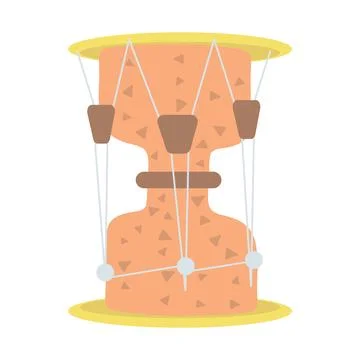 Korean national drum vector flat illustration on the white background. Stock Illustration