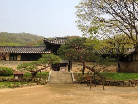 Korean old gate Foto stock