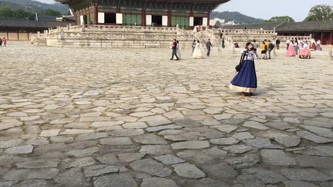 Korean Palace Wide 库存影片 82874483