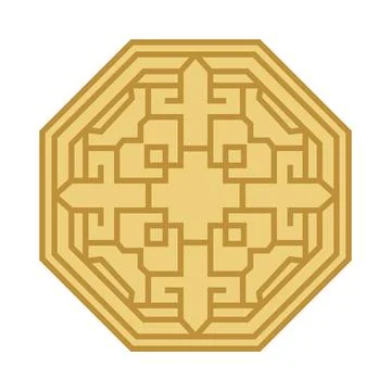 Korean pattern octagon form Stock Illustration
