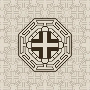 Korean Pattern with octagon Stock Illustration