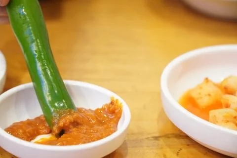 Korean Pepper and Kimchi Stock Photos